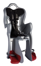 Детское кресло для велосипеда Bellelli B-One Standard B-Fix F22193, серебристый/черный, задняя