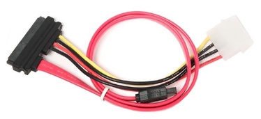 Провод Gembird Molex - SATA SATA 22pin Female / SATA 7pin Female, 4 pin Molex male, 0.35 м, черный