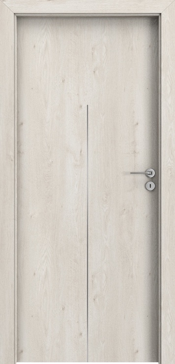 Полотно межкомнатной двери Porta H1 Porta line H1, левосторонняя, скандинавский дуб, 203 x 74.4 x 4 см