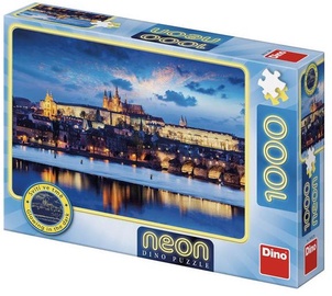 Puzle Dino Neon Prague Castle 54127, 1000 gab.