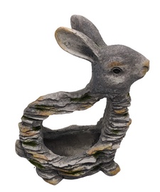 Декоративный горшок "Кролик" NFY2021-41, 33.5 см x 17.5 см x 41 см, коричневый