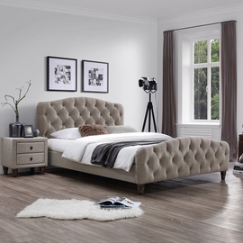 Home4you Sandra Bed w/ Mattress Harmony Duo 160x200cm Light Brown