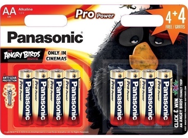 Panasonic Pro Power Angry Birds Battery LR6PPG/8B 4+4 x AA