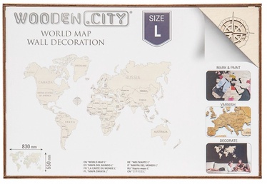 Wooden City Puzzle World Map L 31pcs