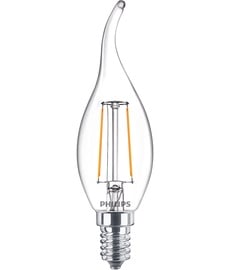 Лампочка Philips LED, теплый белый, E14, 2 Вт, 250 лм