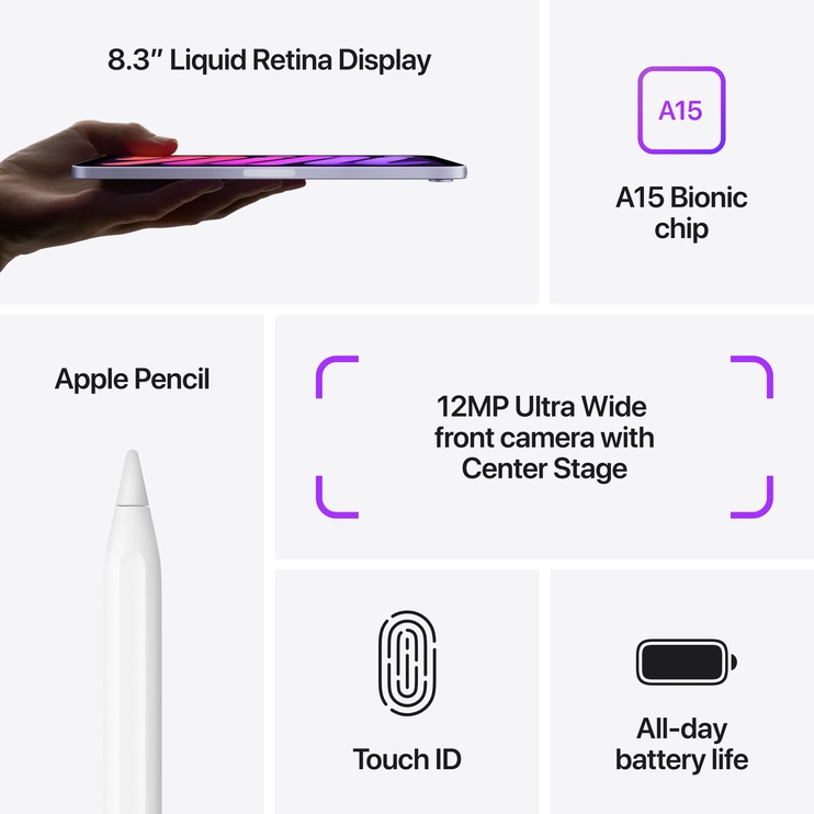 Планшет Apple iPad Mini Wi-Fi 64GB Purple 2021