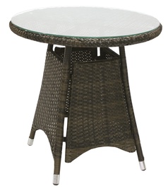 Садовый стол Home4you Wicker 12685, коричневый, 60 x 60 x 59 см