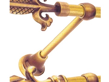 Aizkaru stangas turētājs D16, 18cm, zelta