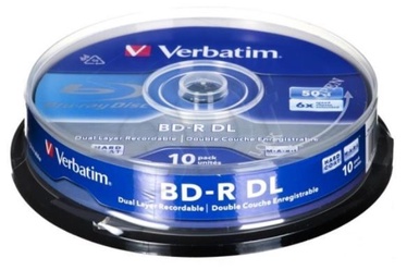 Накопитель данных Verbatim BD-R, 50 GB, 10шт.