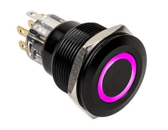 DimasTech Vandalismustaster Button Blackline Ring RGB 22mm