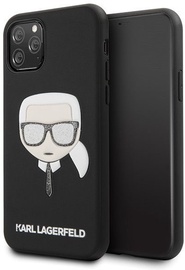 Karl Lagerfeld Iconic Embossed And Glitter Back Case For Apple iPhone 11 Pro Black