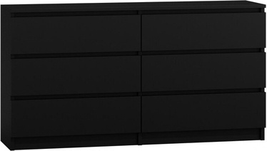 Top E Shop Malwa M6 Chest of 6 Drawers Black