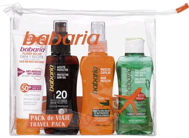 Babaria Face Cream Anti-Wrinkles SPF50+ 75 ml + Protective Sun Oil SPF20 200ml + Aloe Vera Hair Protector 100ml + After The Sun Ice Effect 100ml + Bag
