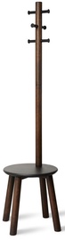 Umbra Pillar Coat Rack & Stool Black/Walnut