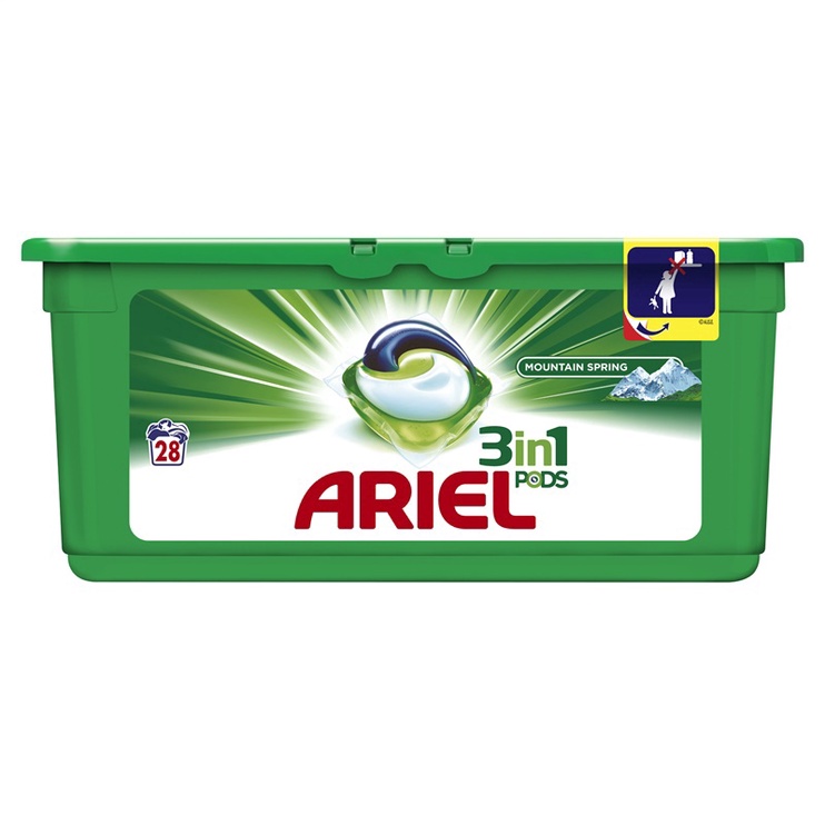 Капсулы для стирки Ariel Mountain Spring 3 in 1, 28 шт.