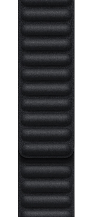 Ремешок Apple 45mm Midnight Leather Link - M/L, черный
