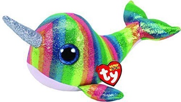 Mīkstā rotaļlieta TY Beanie Boos Nori Narwhal, 24 cm