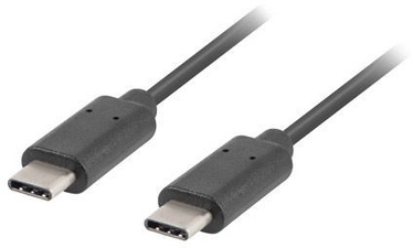 Провод Lanberg CA-CMCM-10CU, USB Type C/USB Type-C male, черный