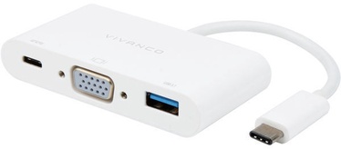 USB jaotur (USB hub) Vivanco USB Type-C VGA Adapter 3in1 45386