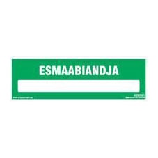 Ohutuskleebis esmaabiandja 21x7cm