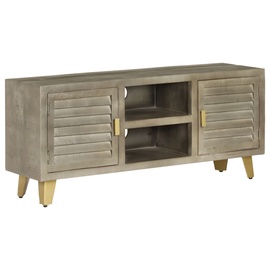 TV galds VLX Solid Mango Wood 246681, pelēka, 300 mm x 1100 mm x 480 mm