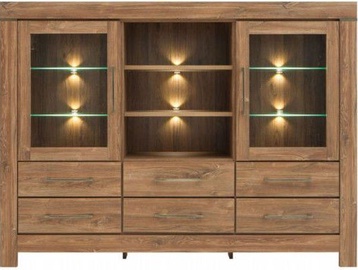 Komoda Black Red White Gent 166x124x42cm Stirling Oak
