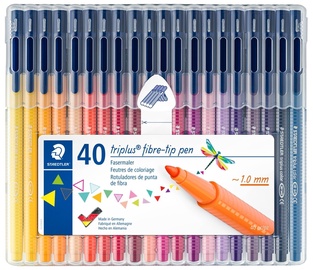Фломастер Staedtler Triplus Fibre-Tip, односторонние, 40 шт.