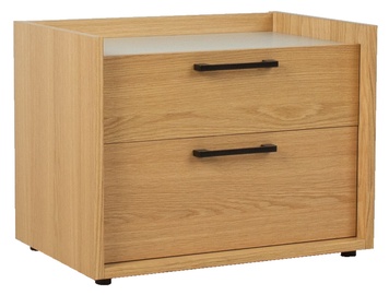 Home4you Block Night Stand Oak/Grey