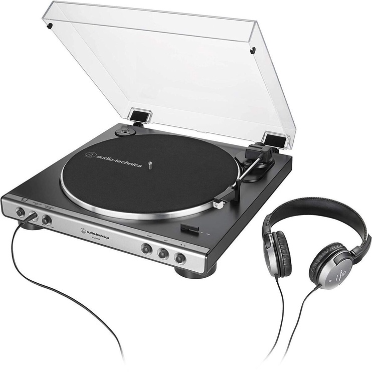 Патефон Audio-Technica AT-LP60XHP Black/Silver, серебристый/черный, 2.7 кг