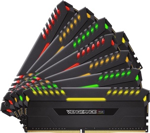 Corsair Vengeance RGB LED Series 64GB 4133MHz CL19 DDR4 KIT OF 8 CMK64GX4M8X4133C19
