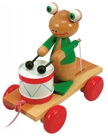 Woodyland Pull Along Frog With Drums 90196