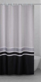 Штора для ванной Gedy Elegance TTE13161830, белый/черный/серый, 200 см x 180 см