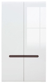 Skapis Black Red White Azteca Trio White, 105x57x193 cm
