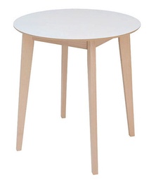 Обеденный стол Ikka, белый/дубовый, 70 см x 70 см x 75 см