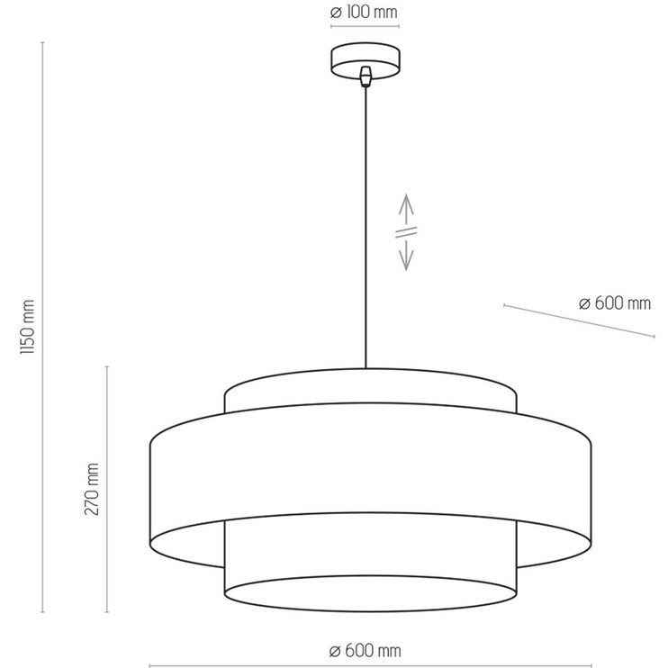 Lampa TK Lighting Calisto, karināms, 25 W, E27