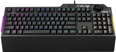 Klaviatūra Asus TUF Gaming K1 DE, melna