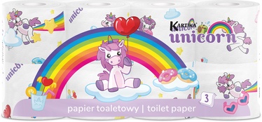 Tualettpaber Kartika Unicorn, 3 sl, 8 tk