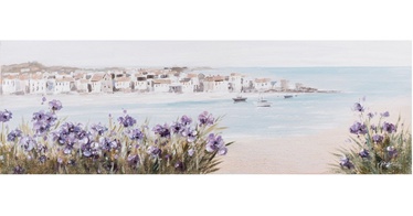 Fotopilt Home4you Beach/Purple Flowers, 1500 mm x 500 mm