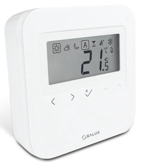 Термостат Salus Controls, крепится на стену, белый, 8.5 см, 5 - 35 °С