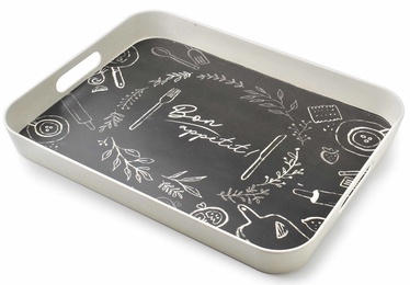 Mondex Bon Apetit Bamboo Decorative Tray Black