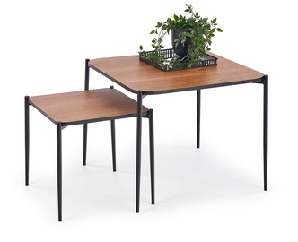 Halmar Guardia Square Coffee Tables Walnut/Black