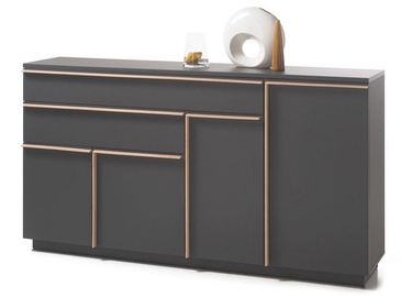 Black Red White Brindisi Chest Of Drawers 40x180x98cm Grey