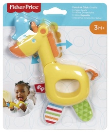 Прорезыватель Fisher Price Clutch & Click Giraffee, желтый
