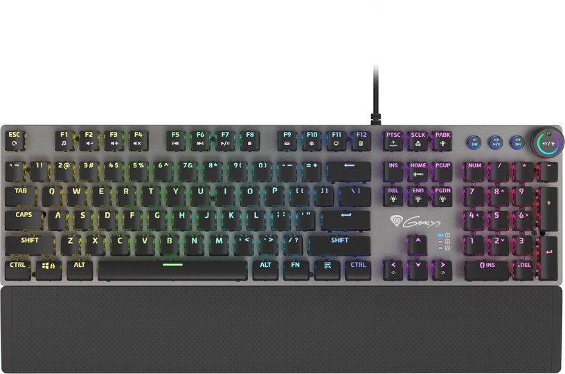 Клавиатура Genesis THOR 401 RGB Brown EN, черный