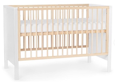 Kūdikio lovytė viengulė KinderKraft Mia + Mattress, balta, 65 x 129 cm