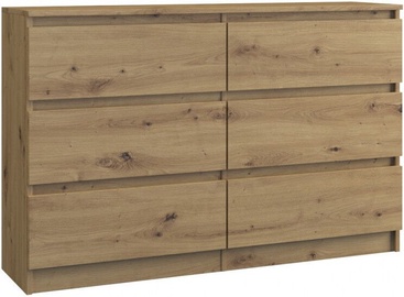 Комод Top E Shop Malwa 6 M6, коричневый, 120 x 30 см x 77 см