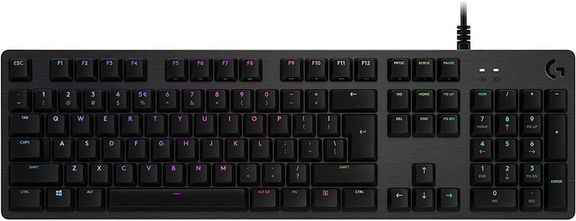 Klaviatūra Logitech G512 Lightsync RGB Brown EN, melna