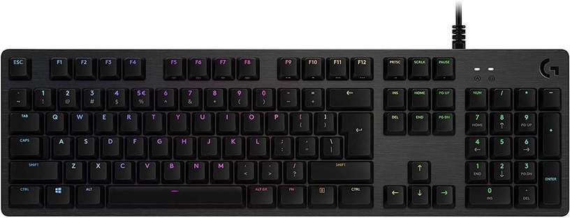 Klaviatuur Logitech G512 Lightsync RGB Brown, EN, must