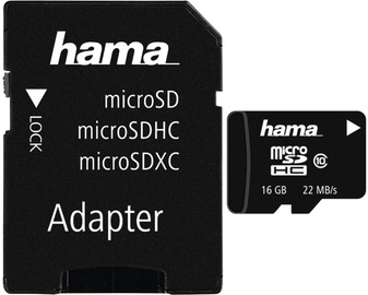 Hama 16GB microSDHC Class 10 + SD Adapter 108085