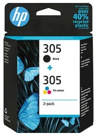 Tinte HP HP 305, melna/dzeltena/ciāna (cyan)/fuksīna (magenta), 3.5 ml